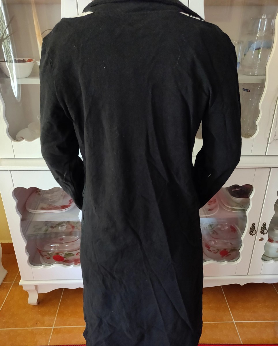Limi Feu - Off-Shoulder Cardigan Coat Long Jacket - 13