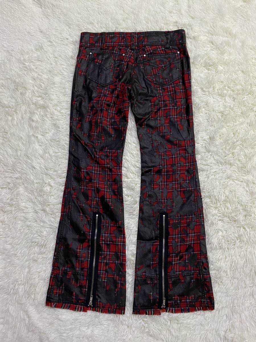 Custom Made - Algonquins Paint Painting Flare Pants - 5