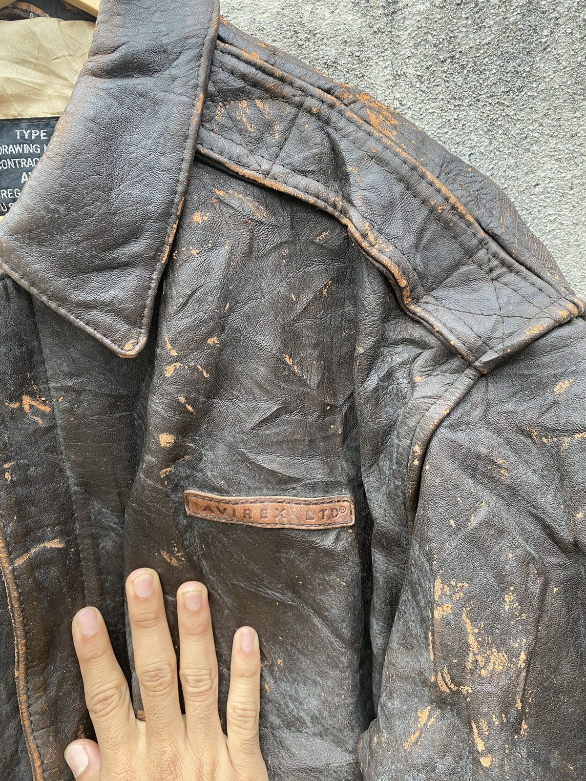 Avirex Vintage 1987 Sack Time Leather Jacket - 3