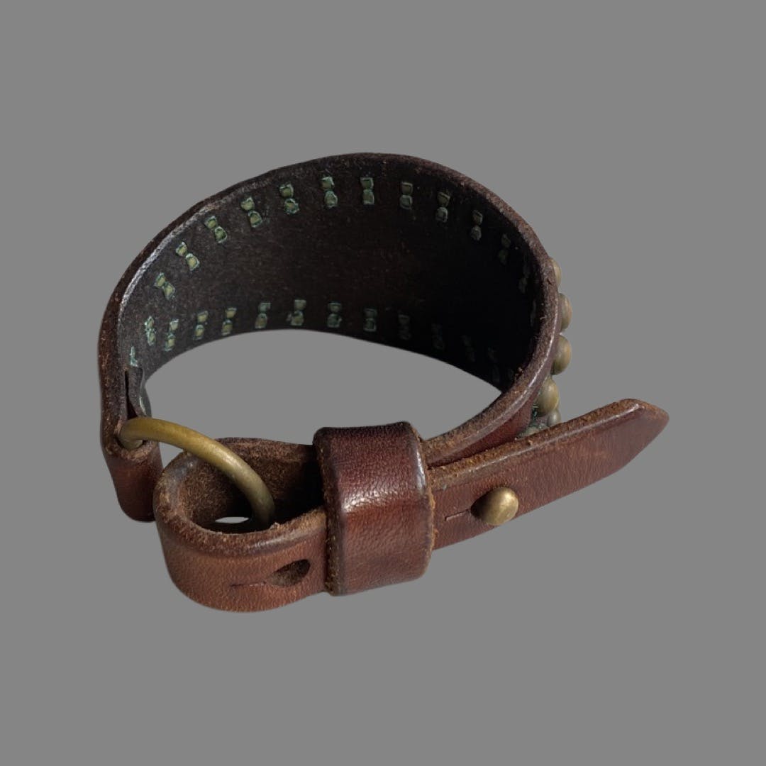 FW05 “The High Street “ Stud Leather Bracelet - 3
