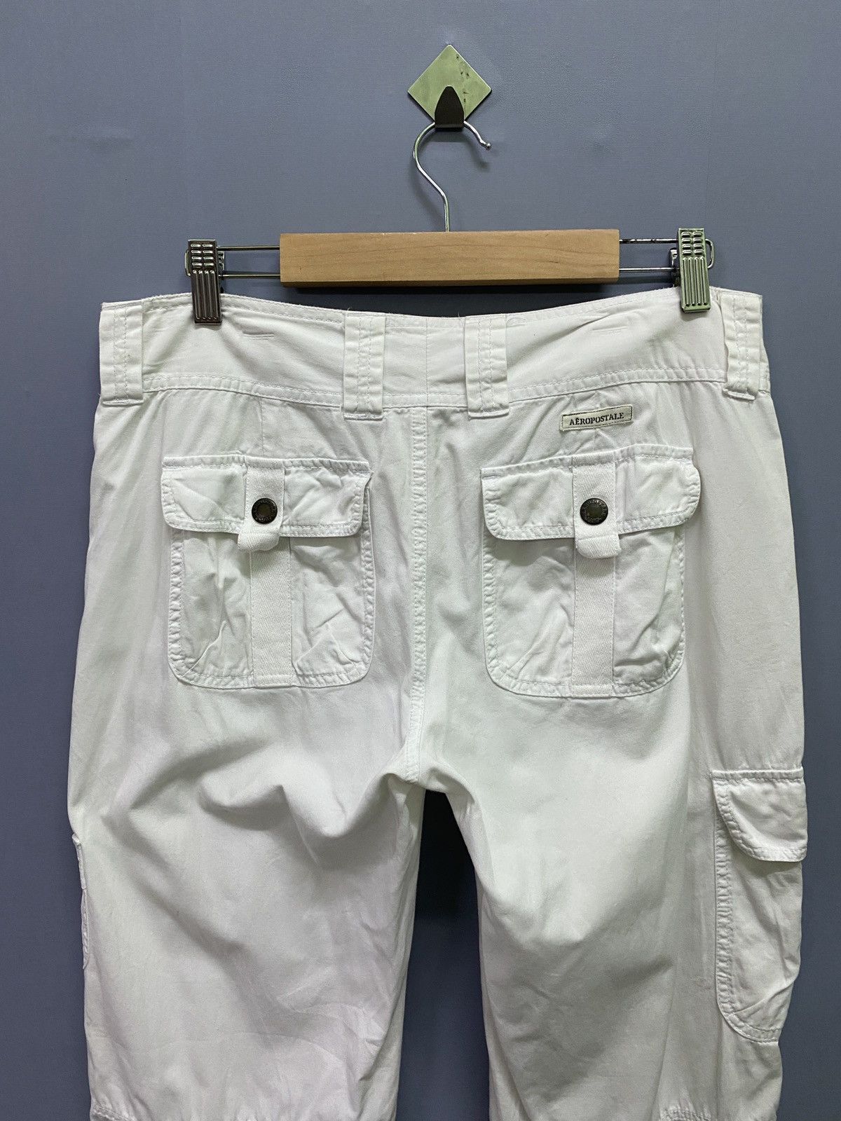 Cargo AEROPOSTALE 8 Pocket Parachute White Pants - 12