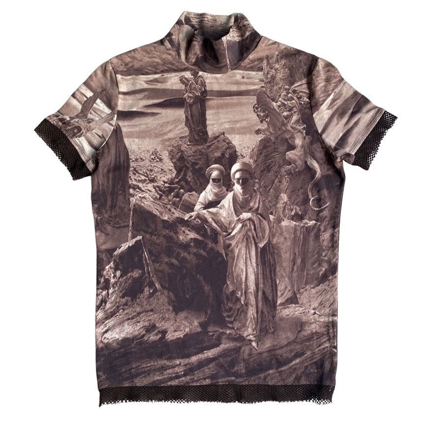 Walter Van Beirendonck graphic-print mock-neck T-shirt