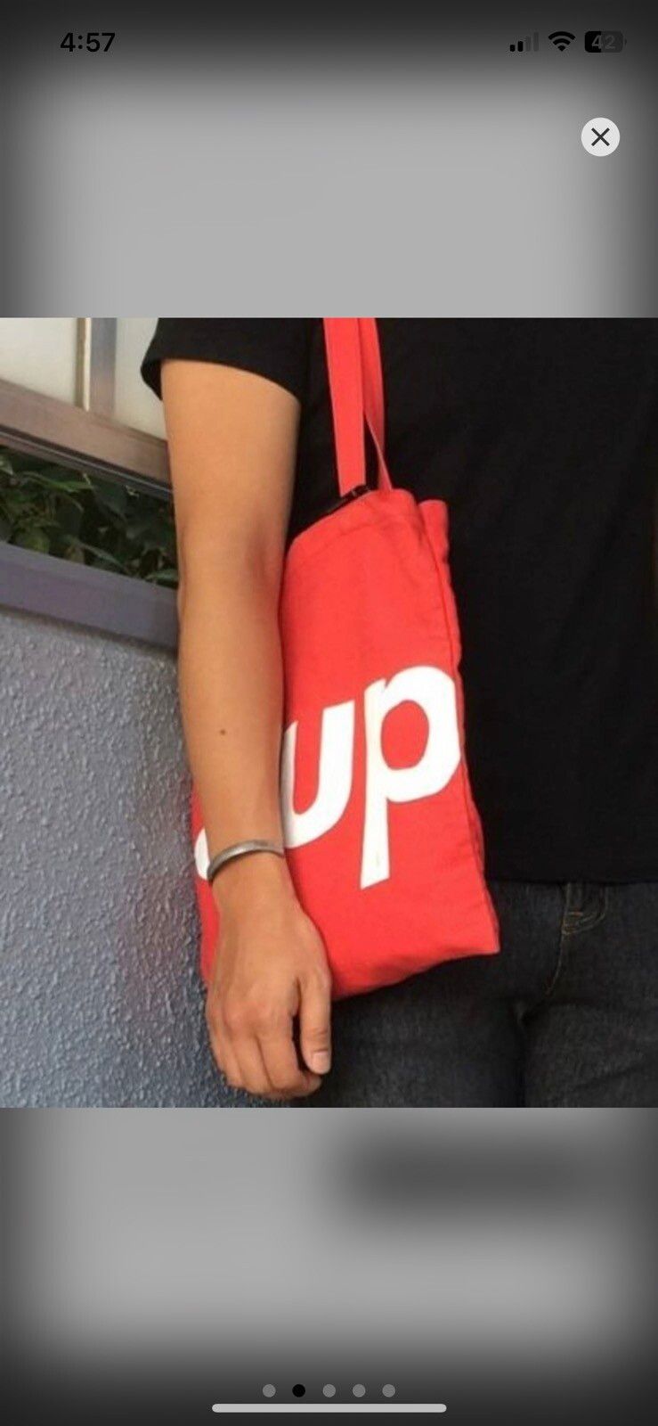 Supreme 2009 Shoulder Tote Bag Red Box Logo - 13