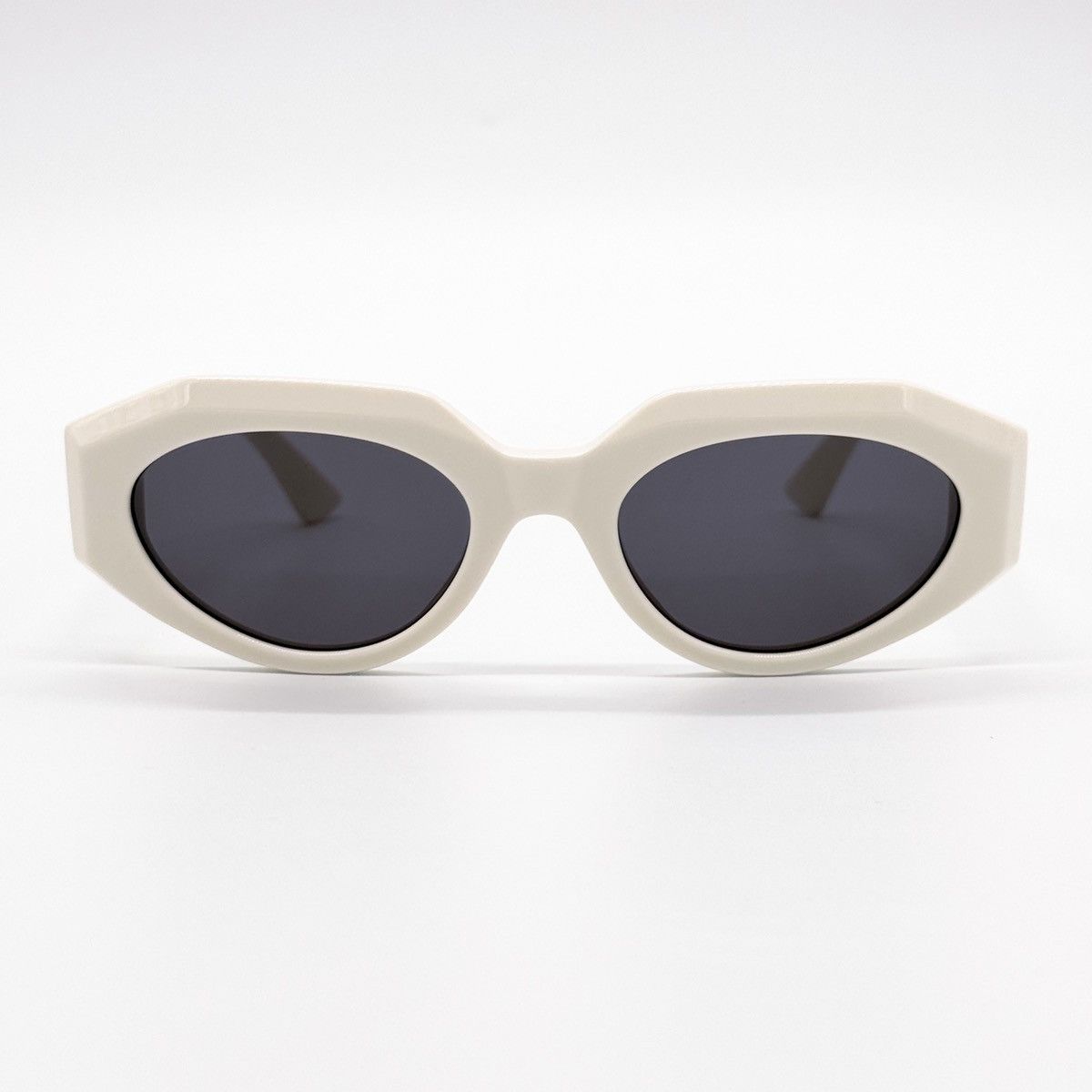 NEW BOTTEGA VENETA BV1031S 003 OVAL WHITE WOMEN SUNGLASSES - 4