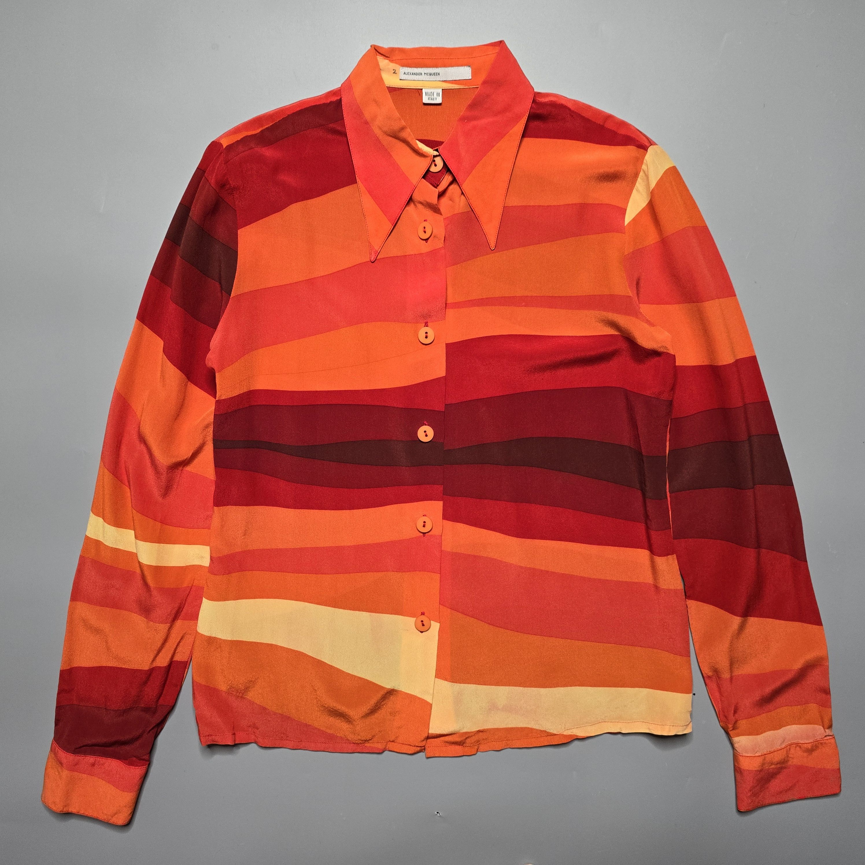 Alexander McQueen - SS96 Silk Flame Stripes Shirt - 1