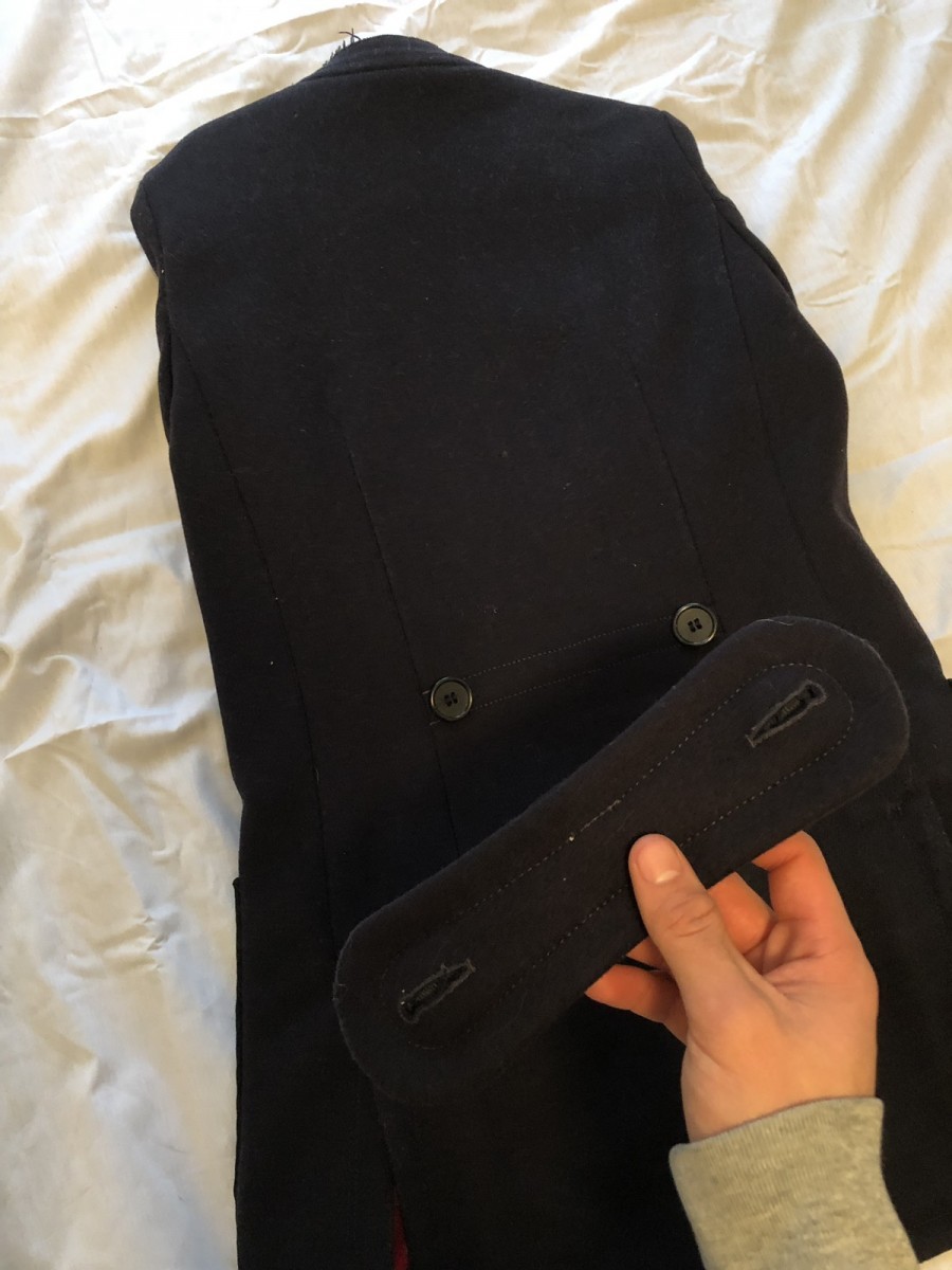A/W 04 ARCHIVE WHITE LABEL Cut Collar Trench Coat Pea Coat - 9