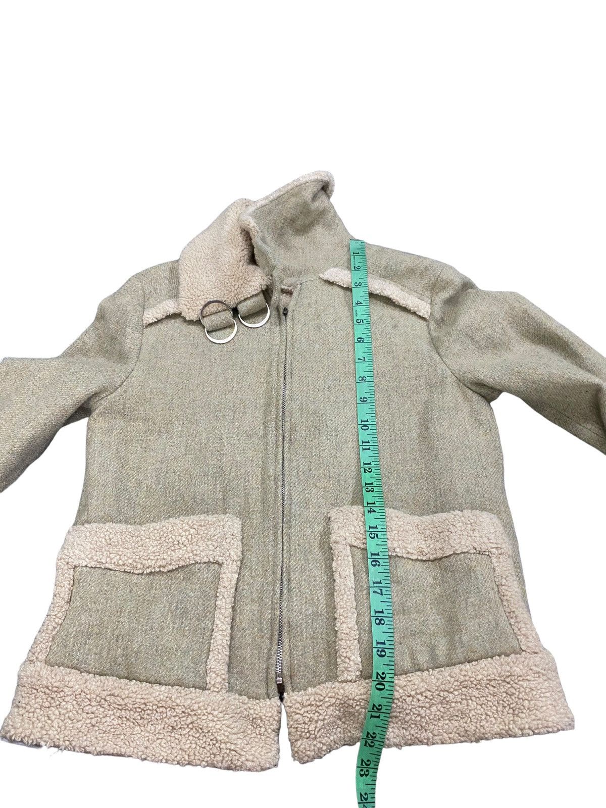 Vintage Marc Jacobs Look Sherpa Zipper Jacket Size 4 - 12