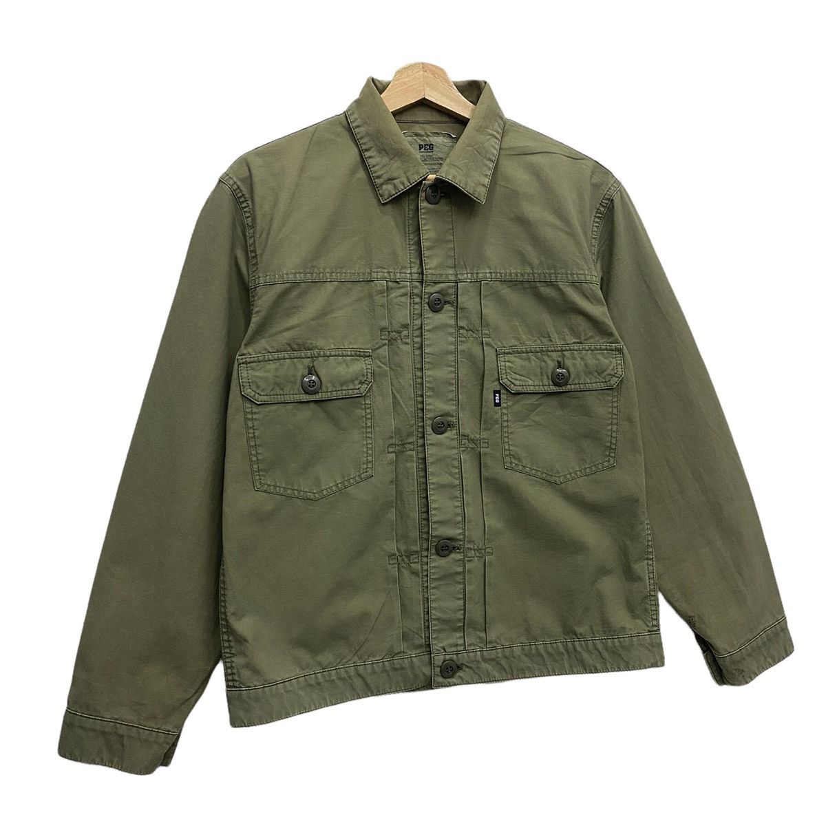 MILITARY BUTTON SHIRT JACKET BY PEG MADE IN JAPAN - 2