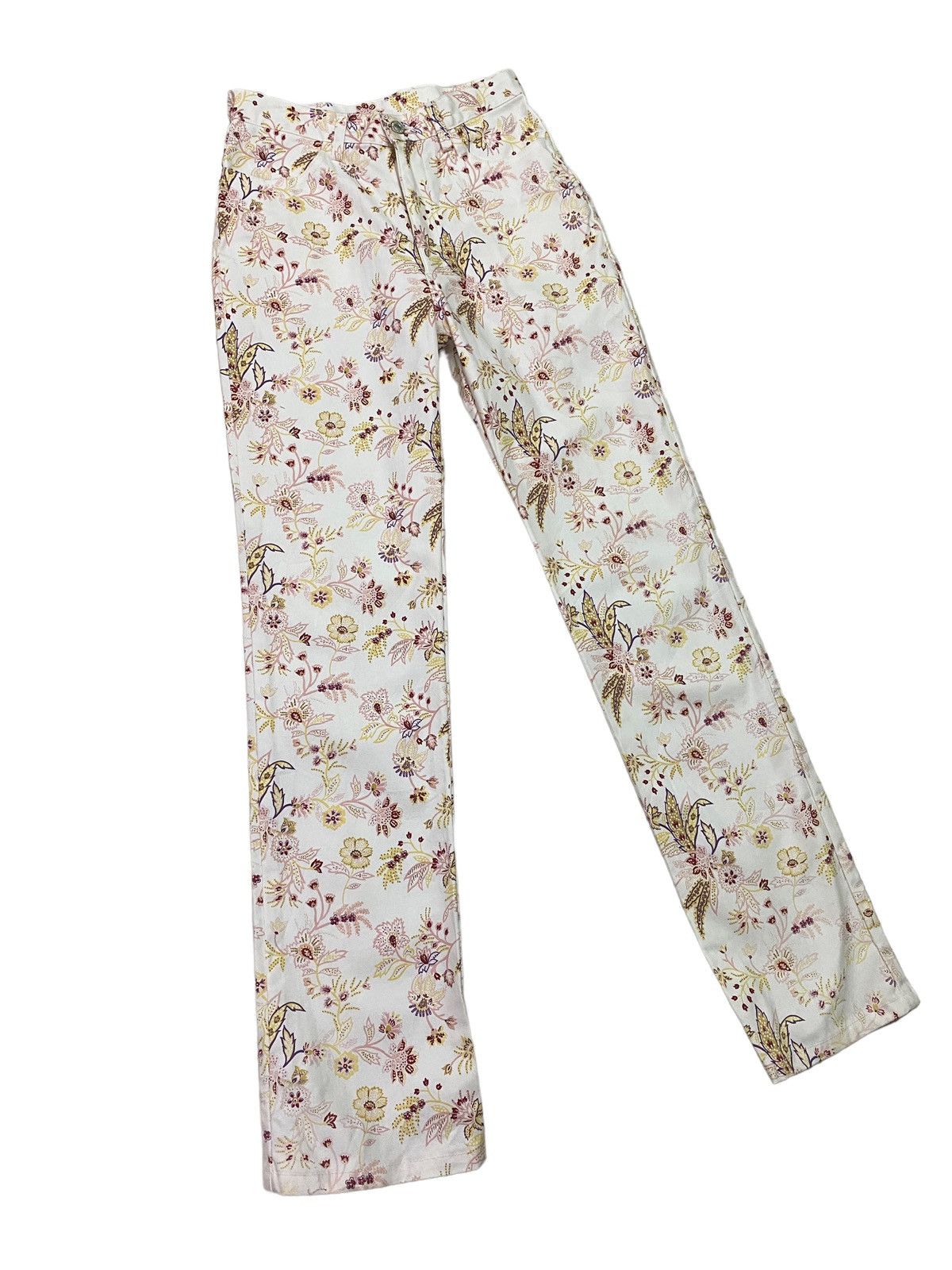 Vintage Et Boite OverPrinted Flower Design Pant S46K - 1