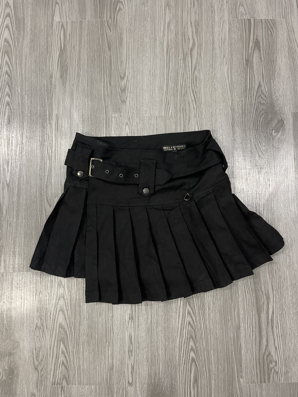 Other Designers Japanese Brand - Hell Cat Punks Pleated Bondage Punker  Anarchy Mini Skirt | rottenhype | REVERSIBLE