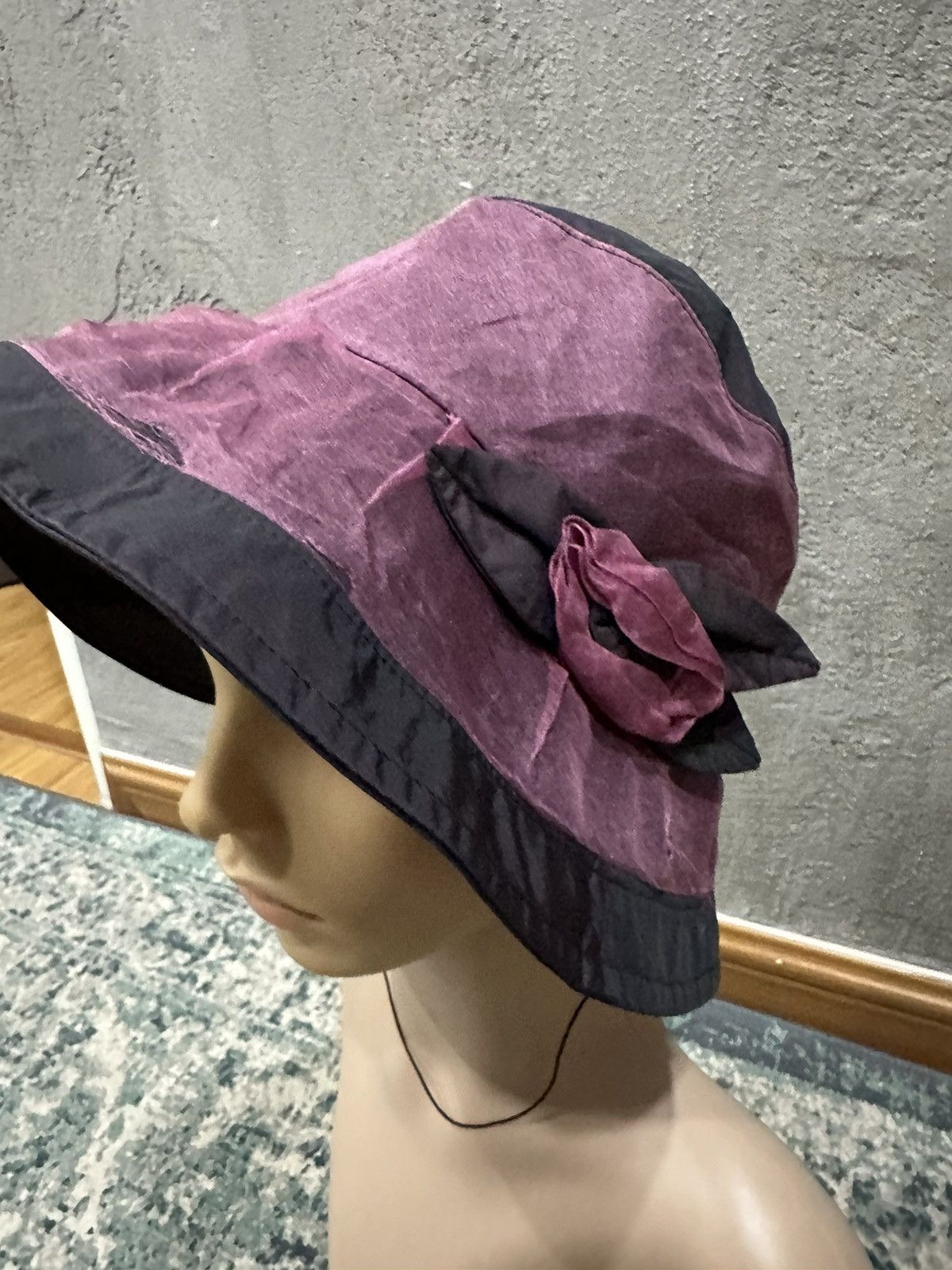 Lanvin Flower Velvet Bucket Hats - 4