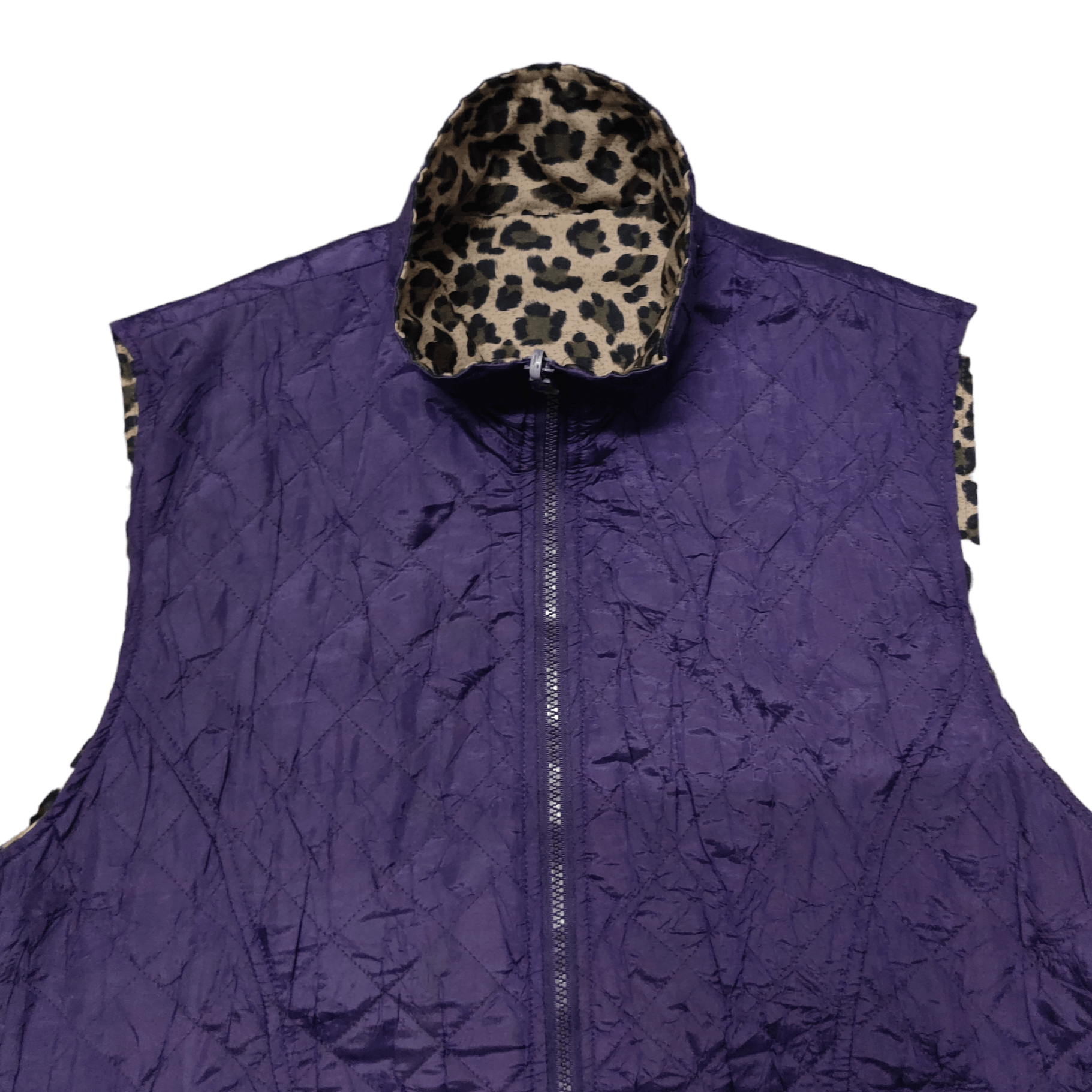 Tracey Vest - Vintage Japanese Brand Leopard Vest Reversible - 8