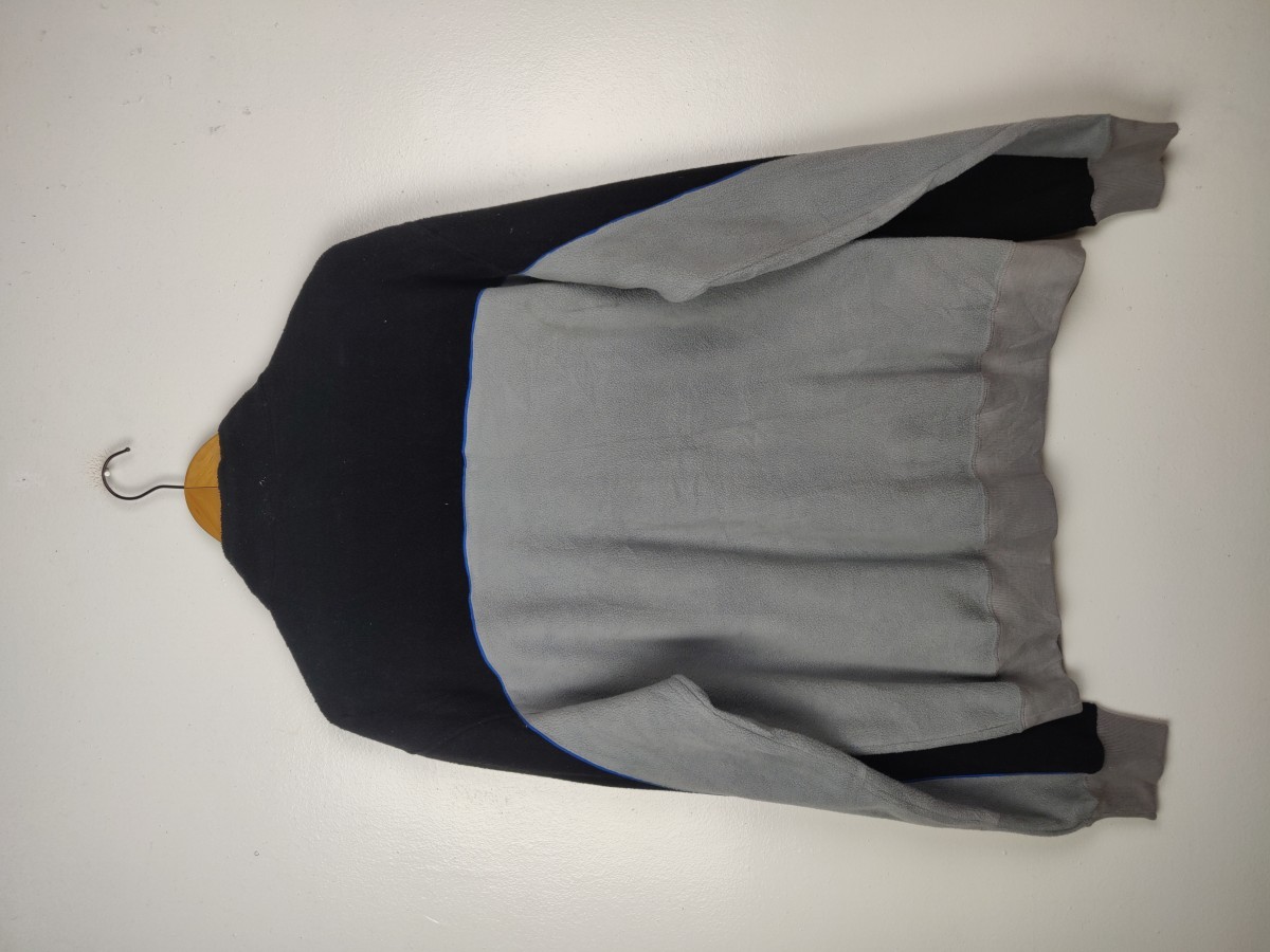 Two Tone Fleece Sweater Zipper Jacket - 10