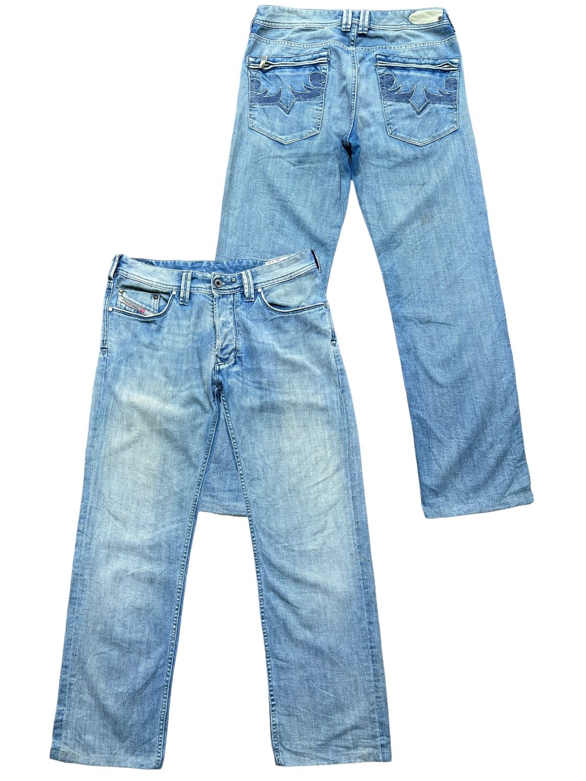 Vintage Distressed Diesel Industry Wide Jeans 32x30 - 1