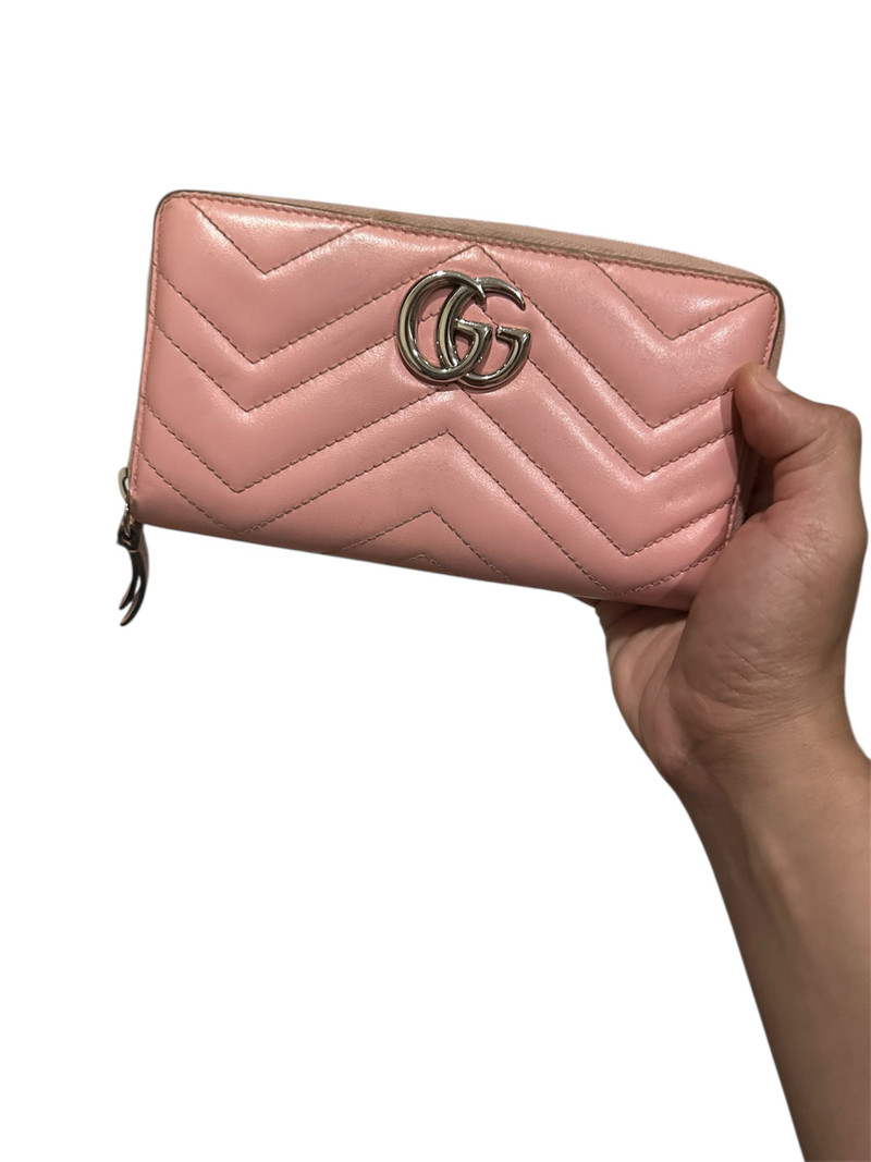 Gucci GG Marmont Zip Around Wallet Matelasse Leather - 1