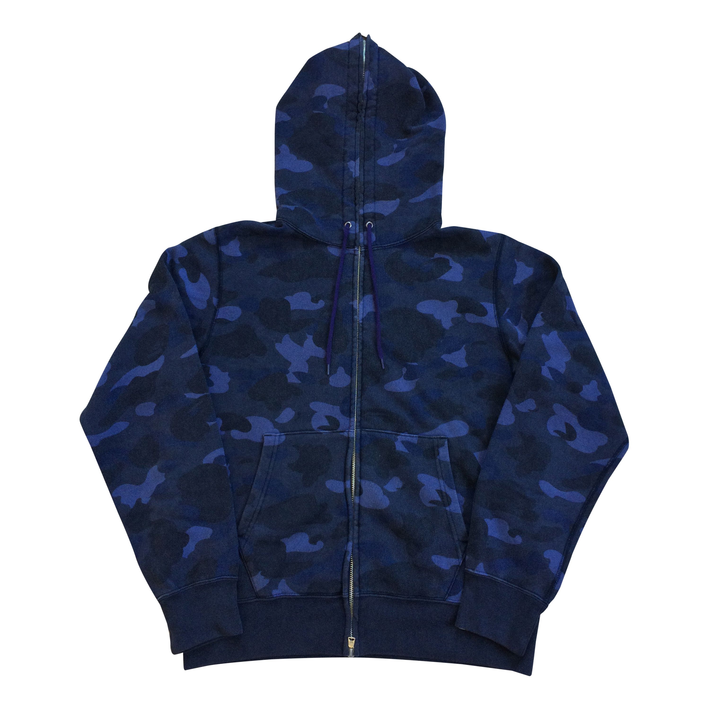 OG Bathing Ape Blue Camo Full Zip Hoodie - 1