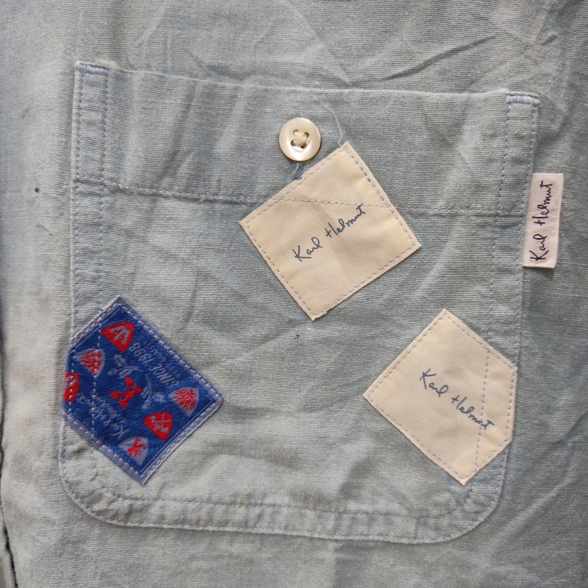 Karl Helmut - Vintage Karl Helmut Signature Patchwork Long Sleeve Shirt - 6