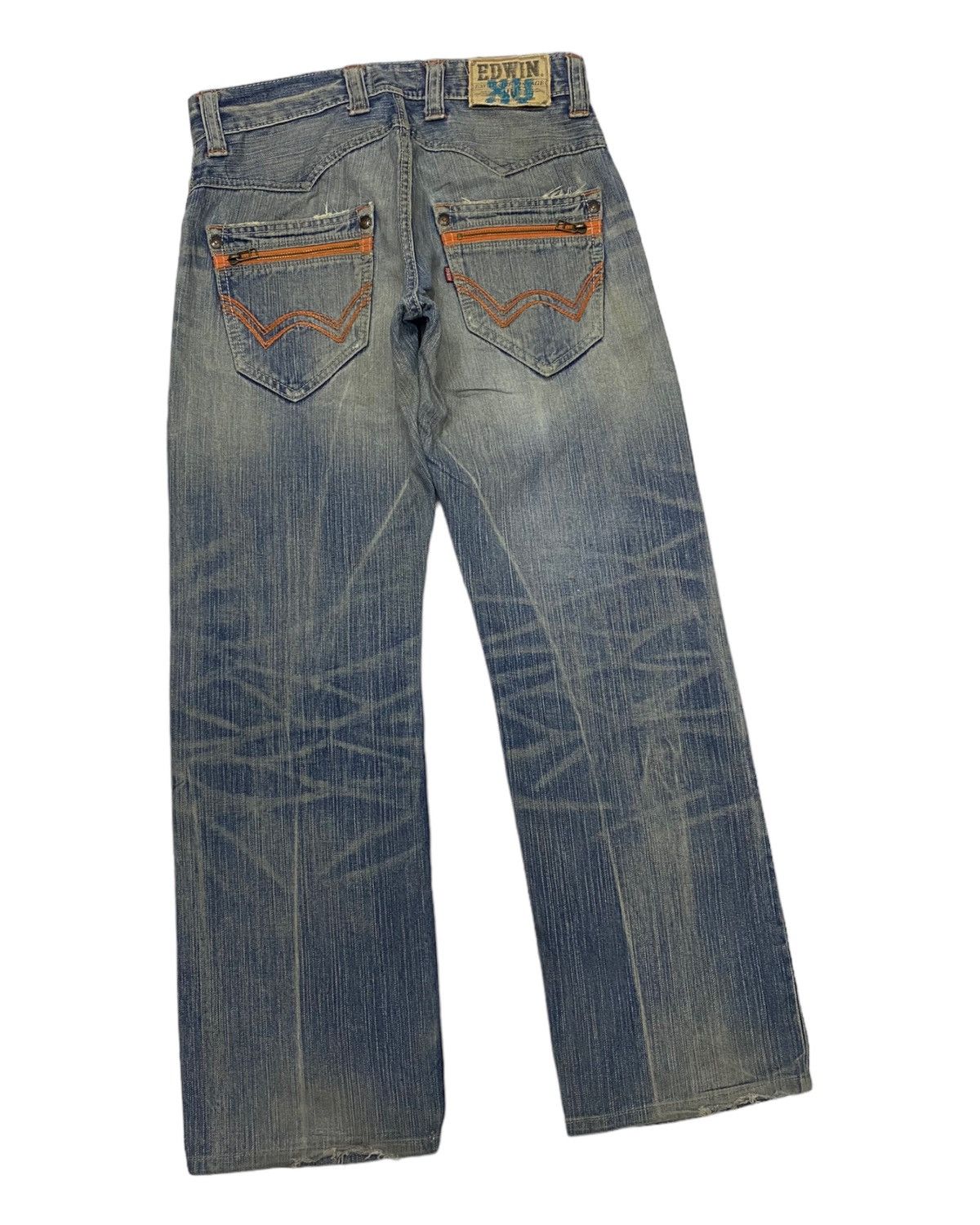 Archival Clothing - 🔥VINTAGE EDWIN BAGGY JEANS DISTRESSED DENIM RARE LGB STYLE - 4