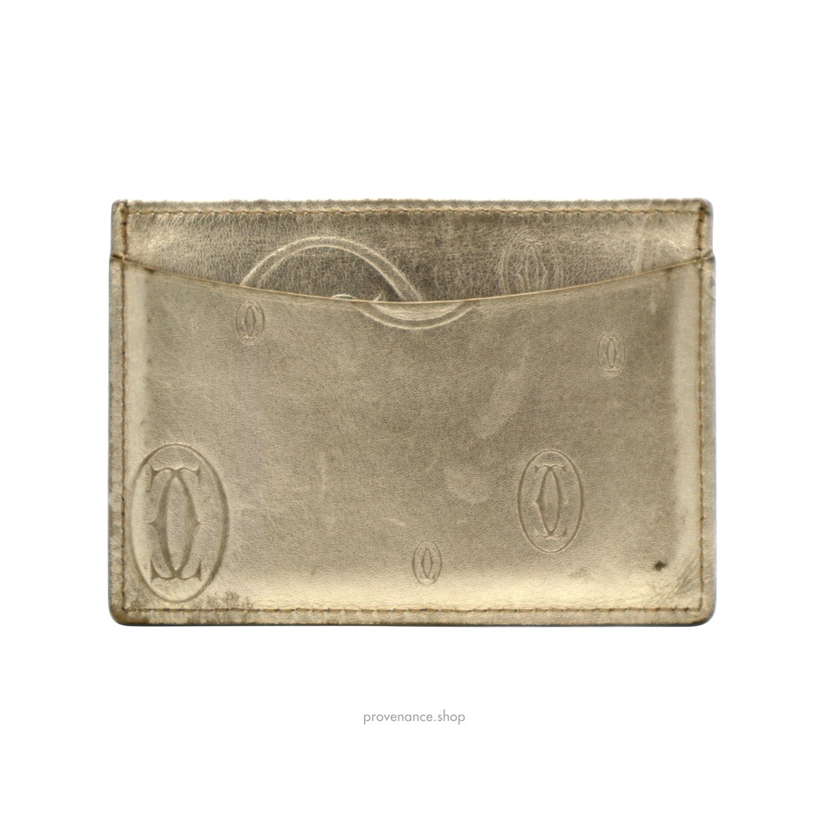 Cartier Happy Cardholder - Metallic Gold Leather - 2