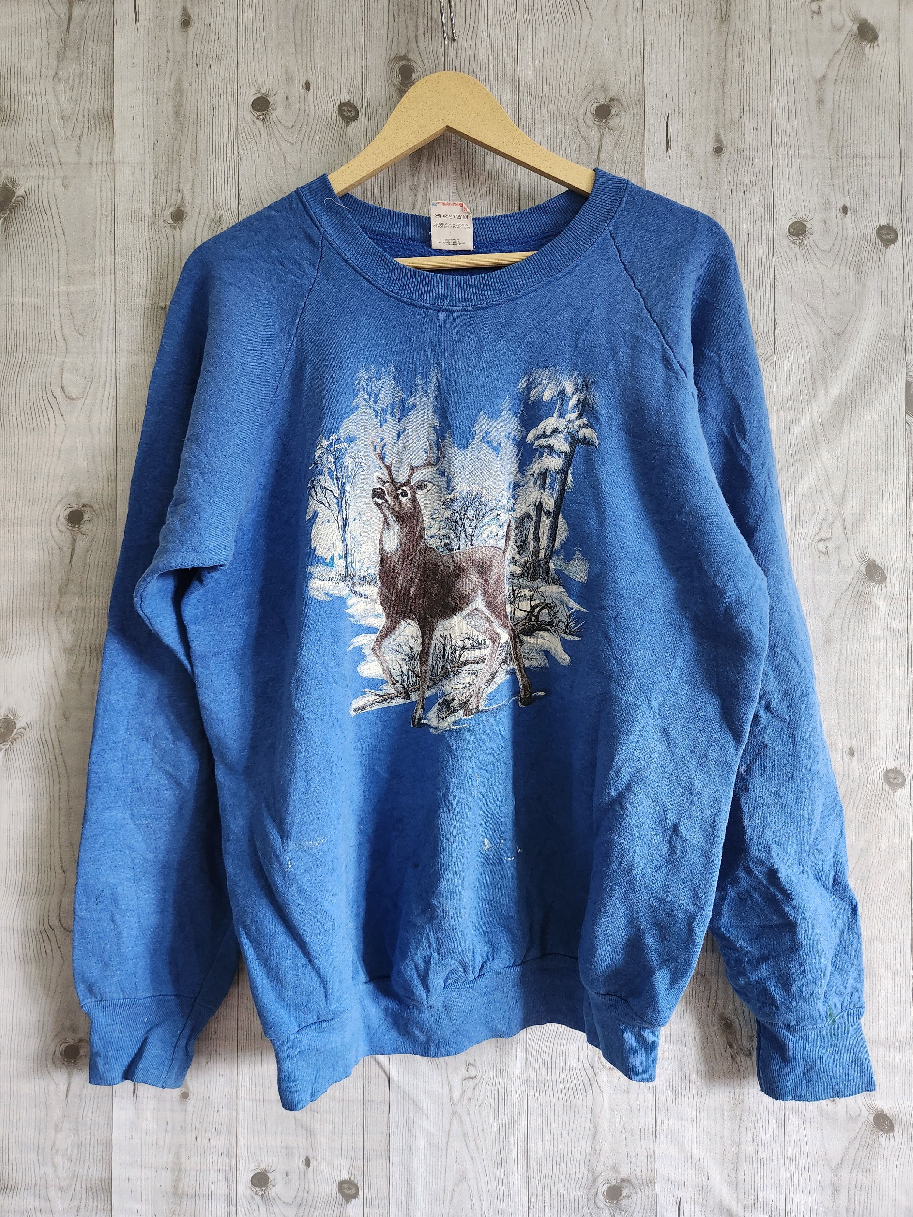 Vintage Pullover Printed Fruit Of The Loom Sweatshirts USA - 1