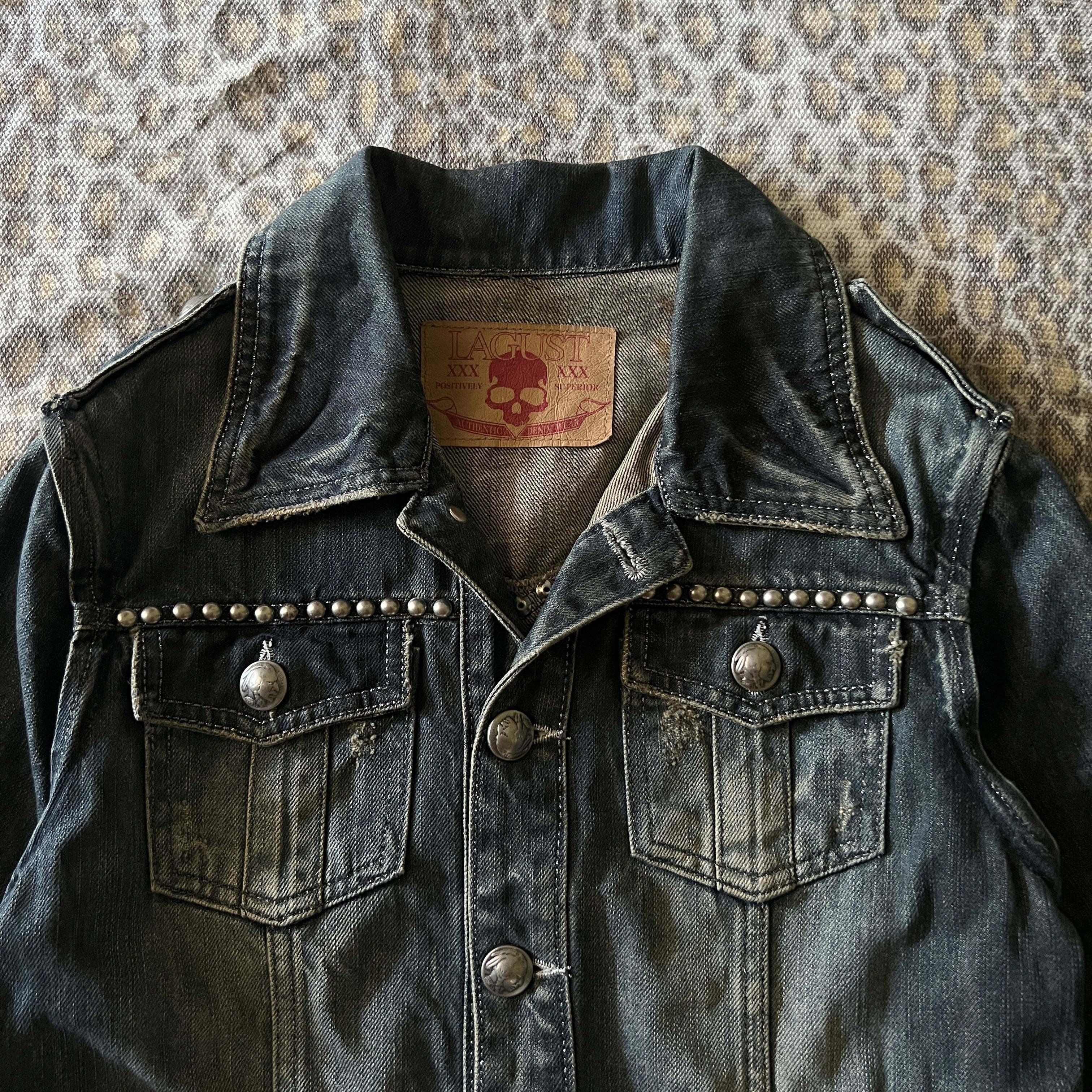 Lagust Studded Mudwash Denim Jacket - 2