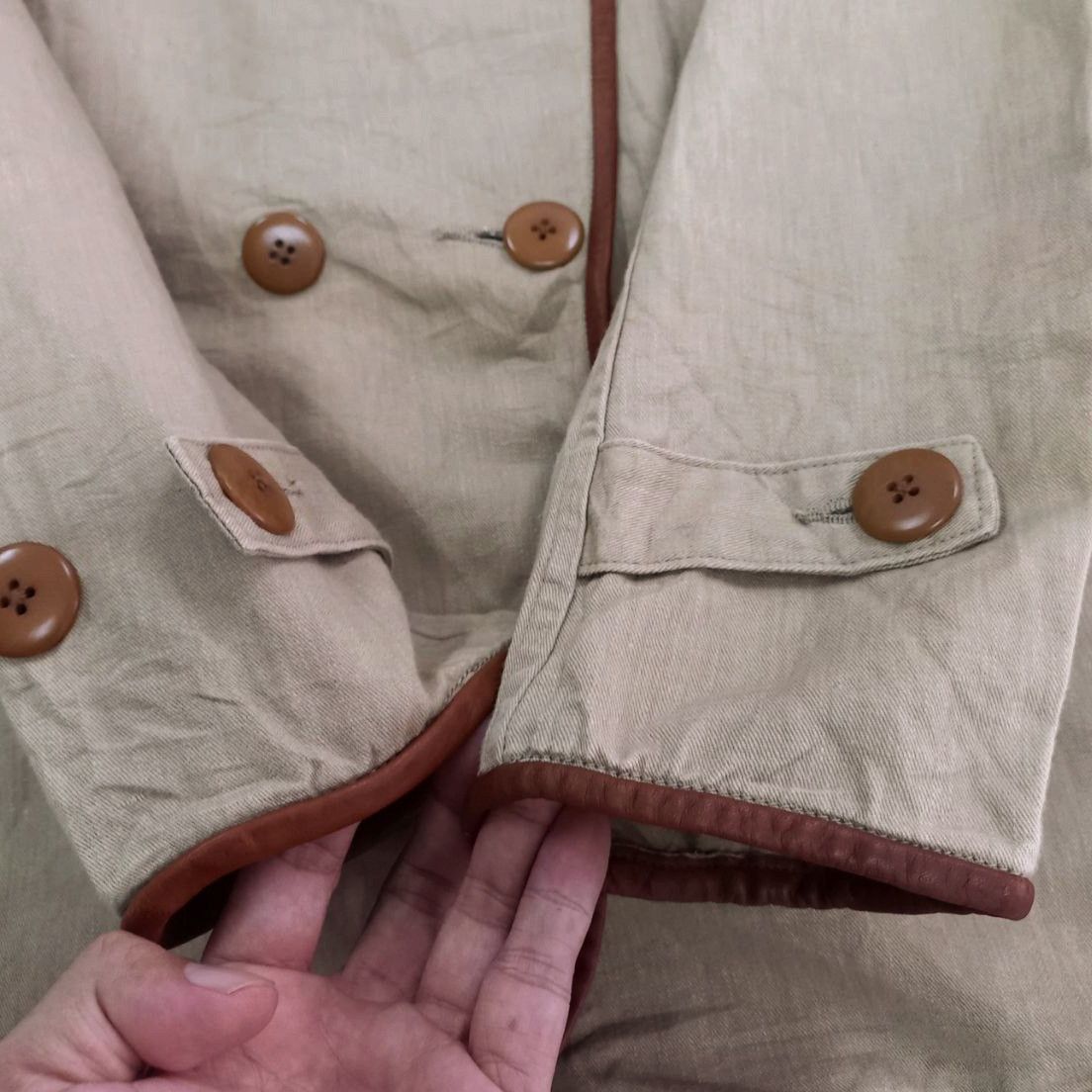 Vintage KAPITAL Hemp Chino Cross P-Coat Jacket - 12