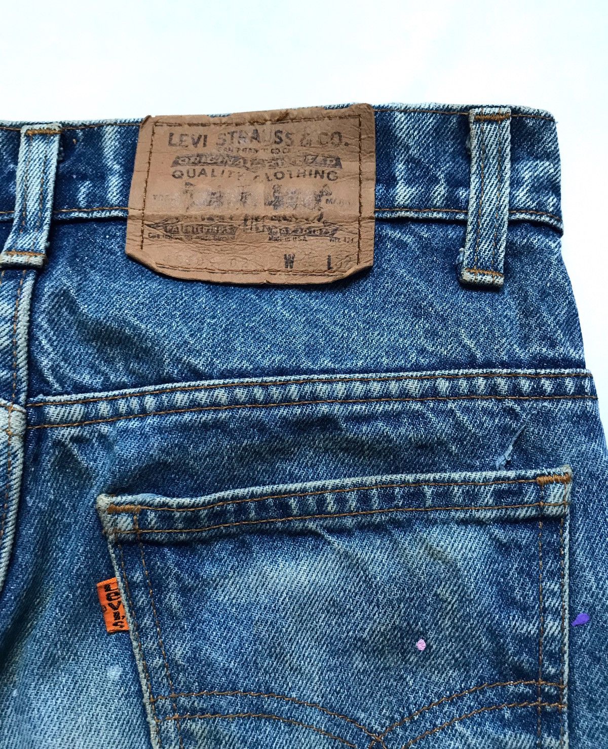 VINTAGE LEVIS OREN TAB 515 PAINTERS JEANS - 7