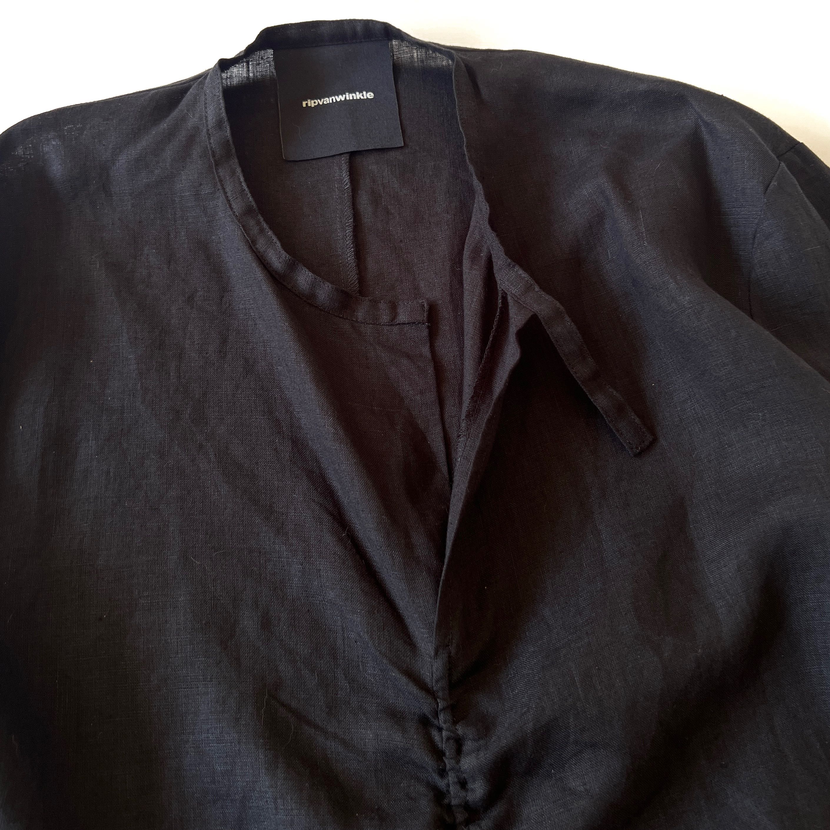 🔥Sold🔥ripvanwinkle linen black shirts  - 4