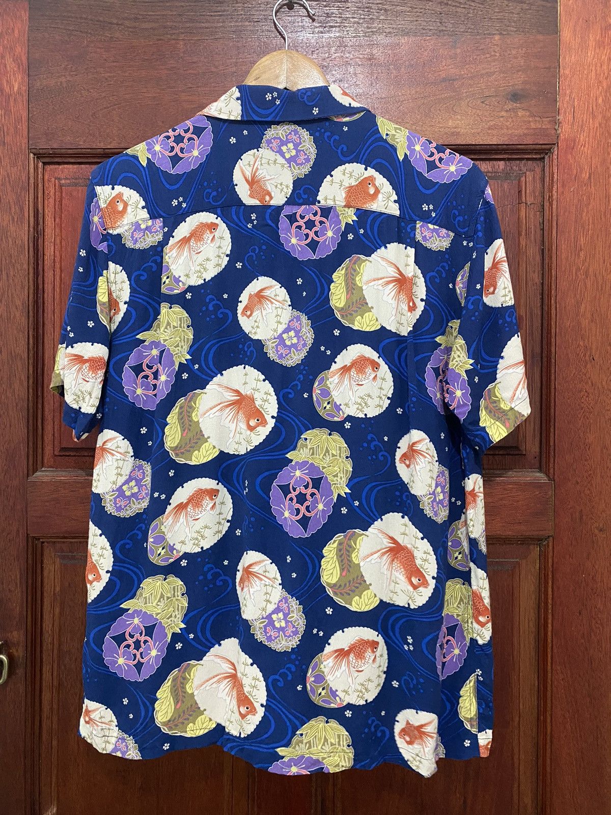 Rayon Japanese Brand Koi Fish Shirt Made Japan - 4