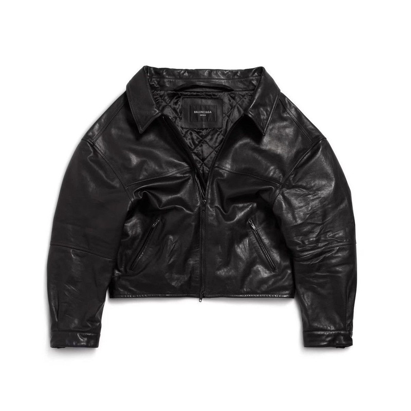 Balenciaga Oversized Leather Jacket - 1