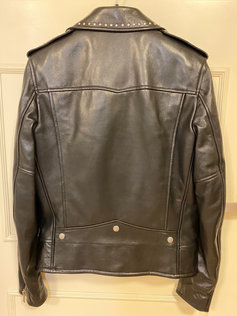 SAINT LAURENT L01 STUDDED LEATHER MOTORCYCLE JACKET IN LAMBSKIN - 6