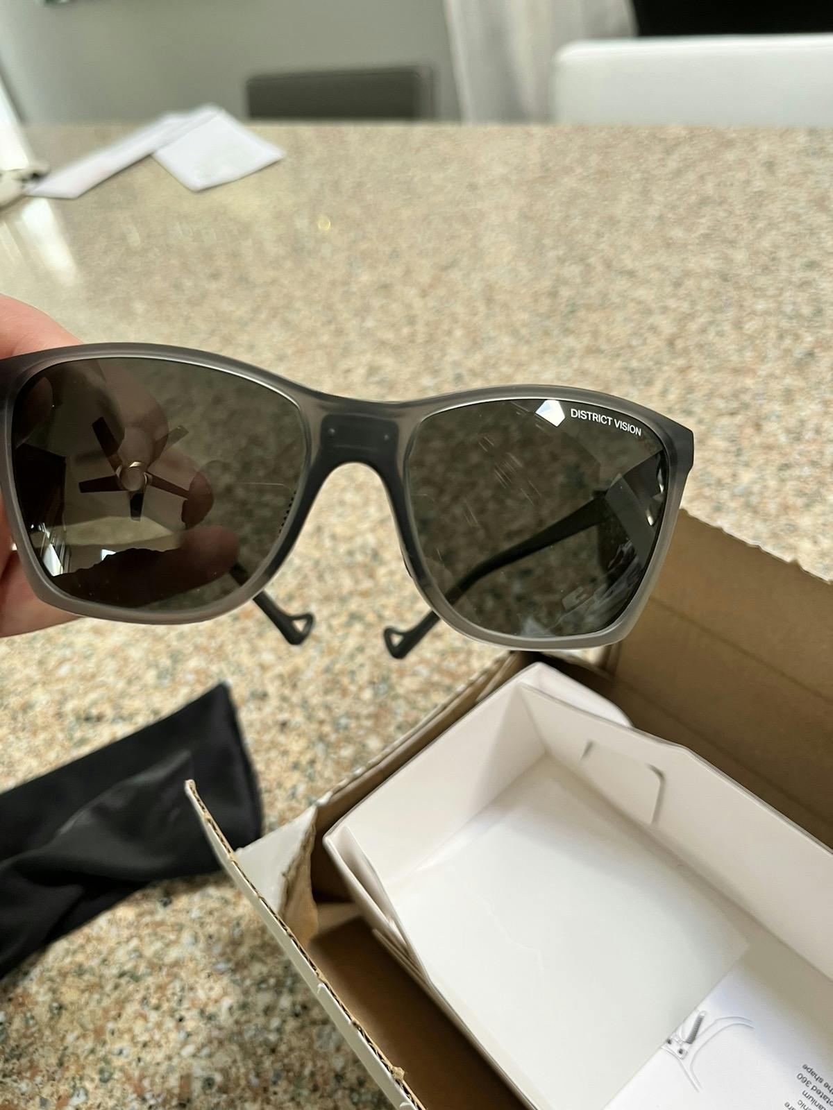 District Vision Water Gray Keiichi Gray Sunglasses - 1