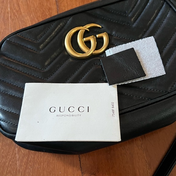 Gucci Marmont Small Crossbody Bag Black Leather - 7