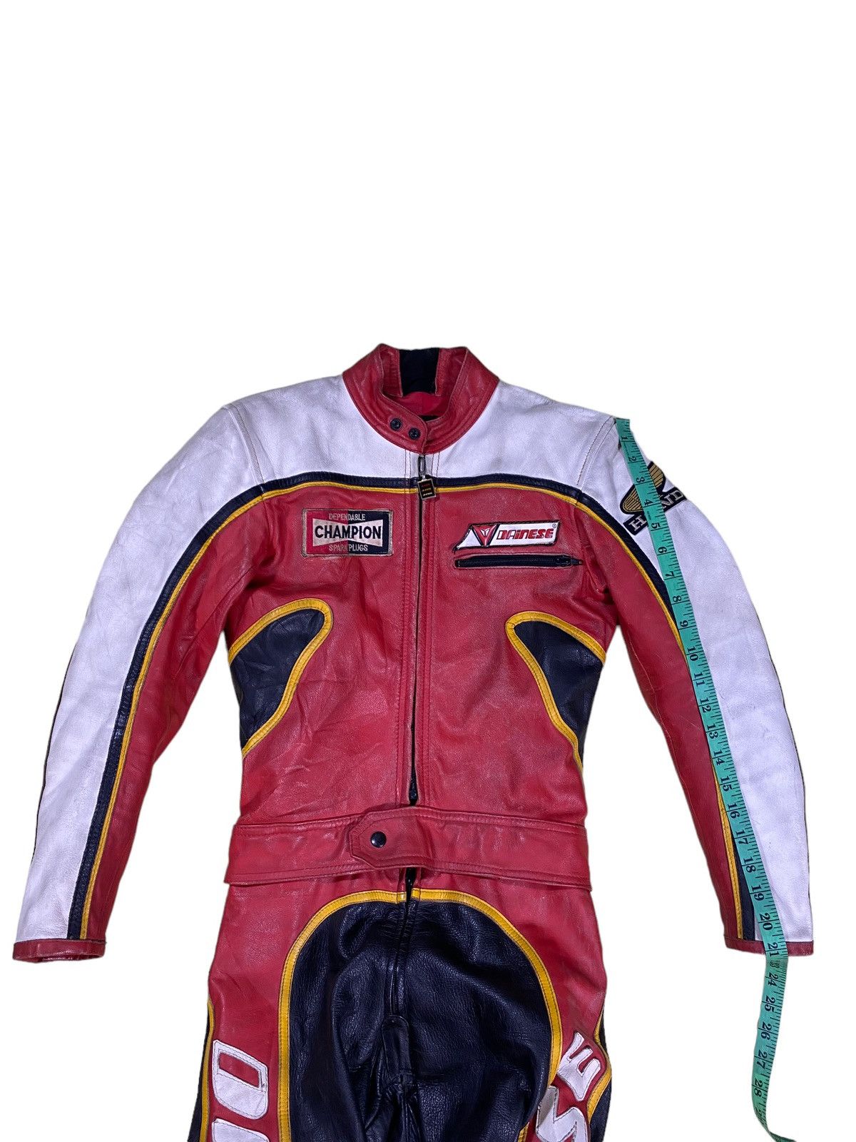 Vintage 80s Dainese Overall Riding Suit Class Leather - 25