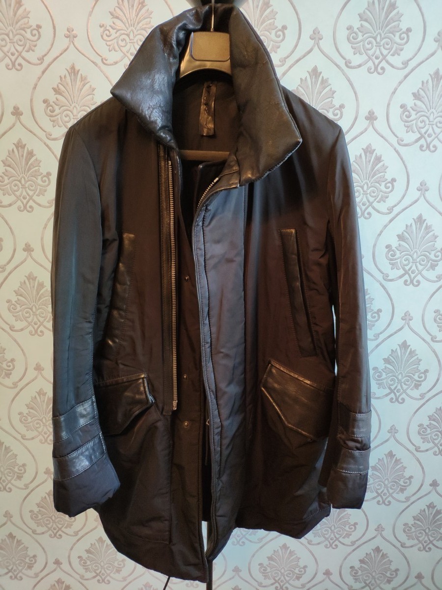 Jan & Carlos - Leather and nylon long coat.Like Rick Owens or Julius - 2
