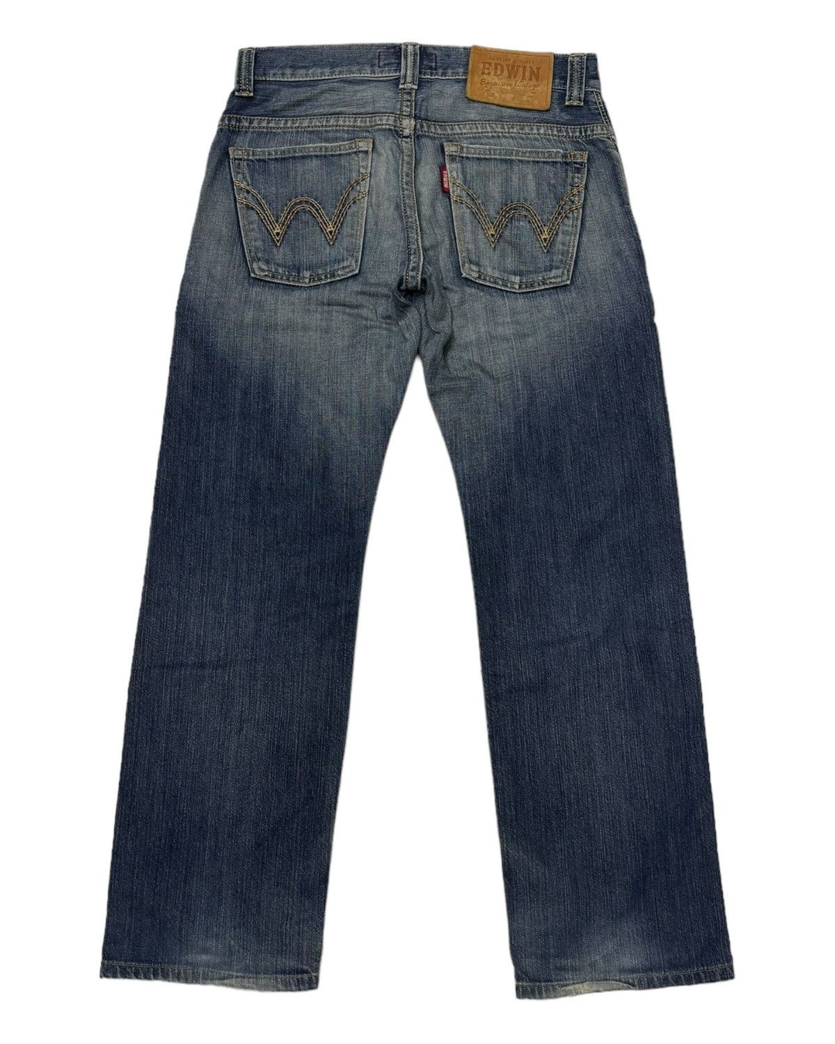 VINTAGE EDWIN XU DISTRESSED DENIM JEANS - 6