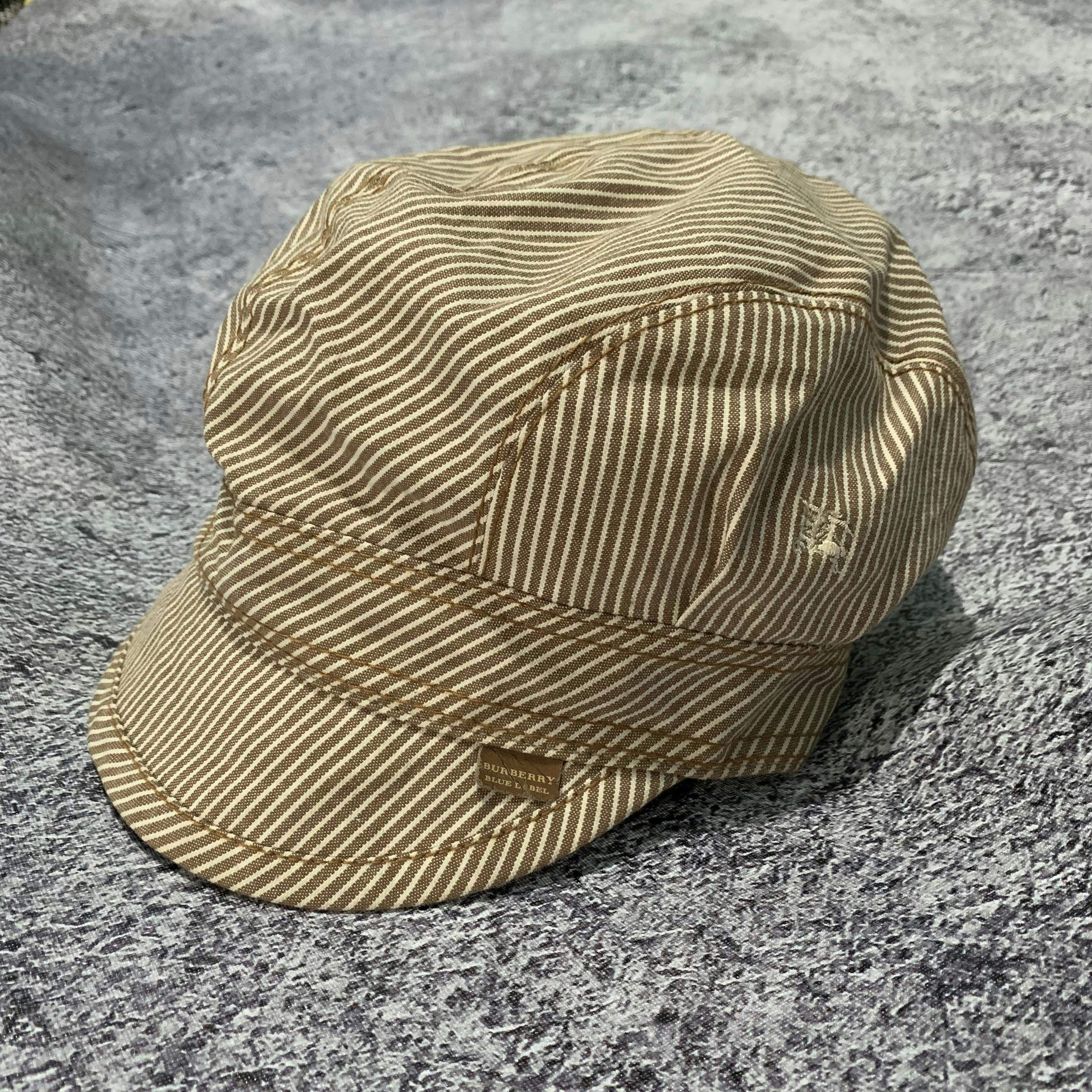 Vintage Burberry Blue Label Stripe Hats - 1