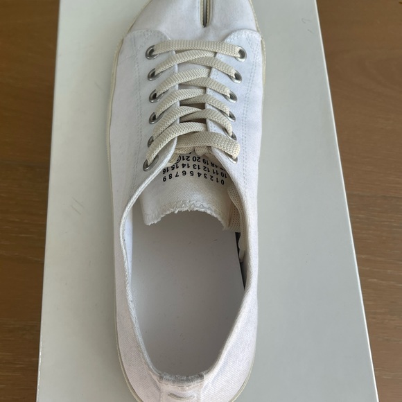 EUC - Maison Margiela White Tabi Canvas Sneakers Sz 44 (US/11) - 12
