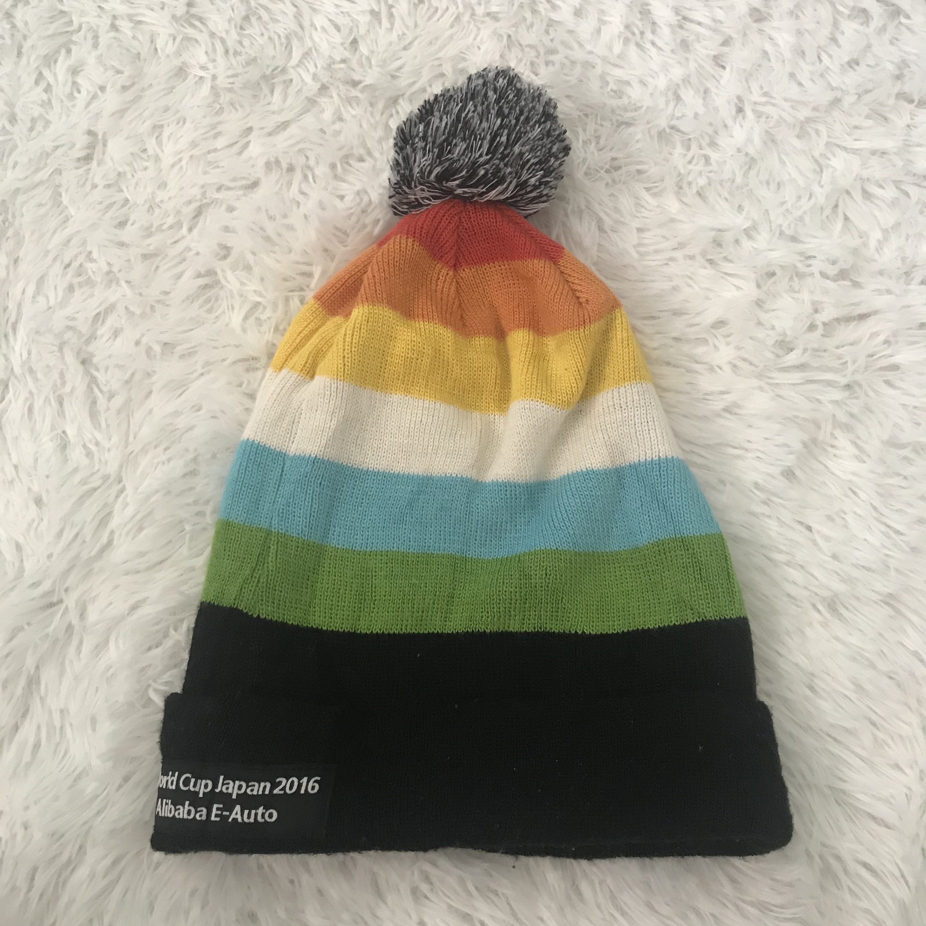 Rare Fifa Club World Cup Japan 2016 x adidas 3 stripes big logo embroidery beanie hat - 4