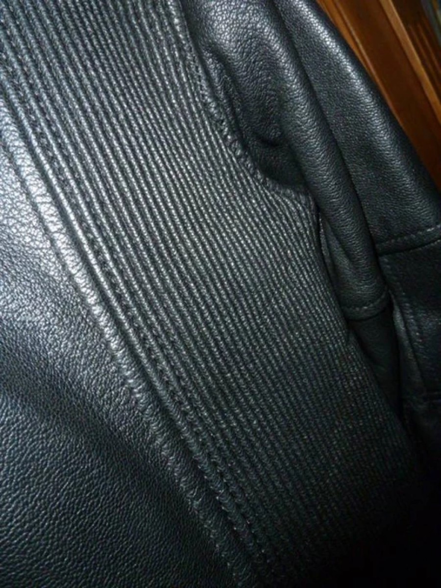 Blk Dnm - Real Black Leather Perfecto Biker Motocycle Jacket - 8