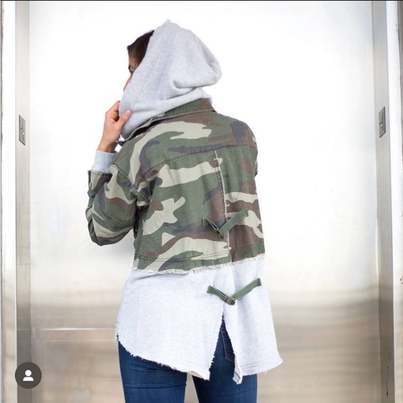 Vintage Havana Camo Layered Sweatshirt Jacket - 15