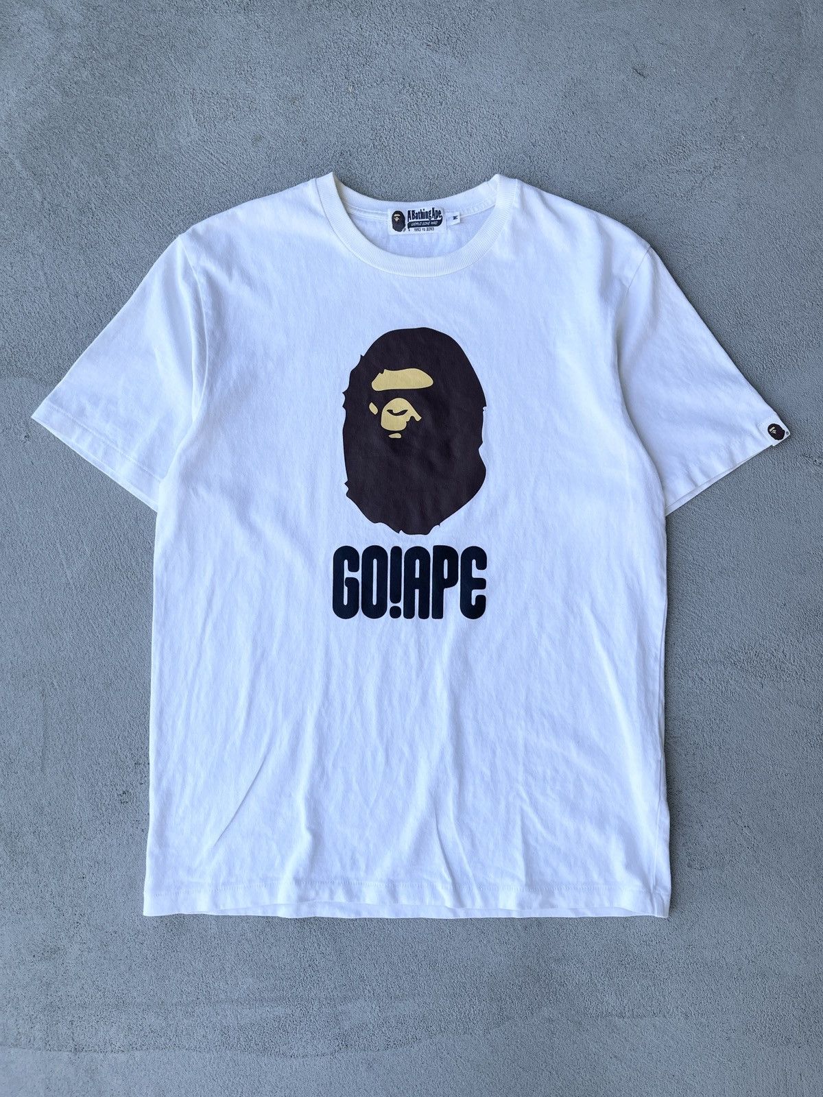 Bape OG Ape Head GO APE! Tee (M) - 4