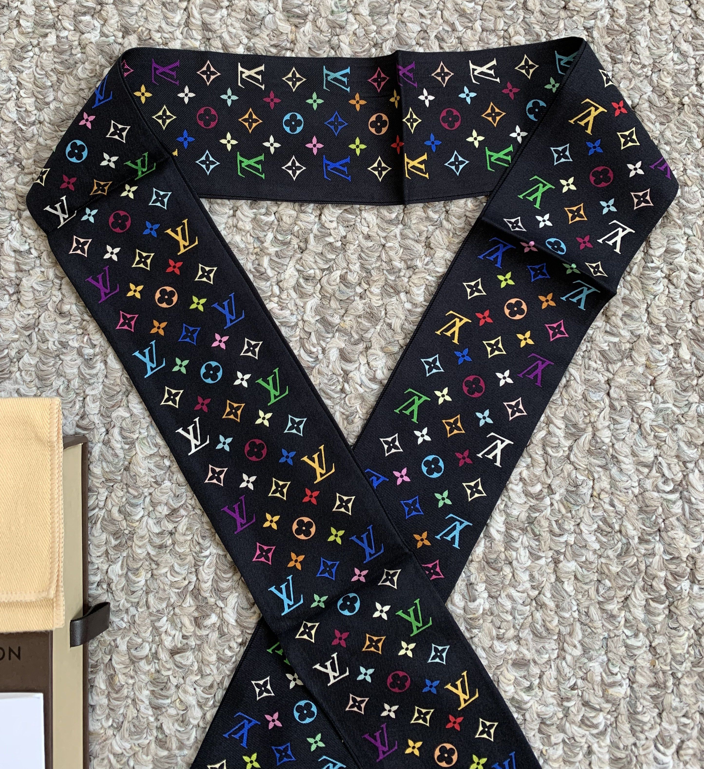 S/S 2003 Louis Vuitton Murakami Monogram Silk Scarf - 2