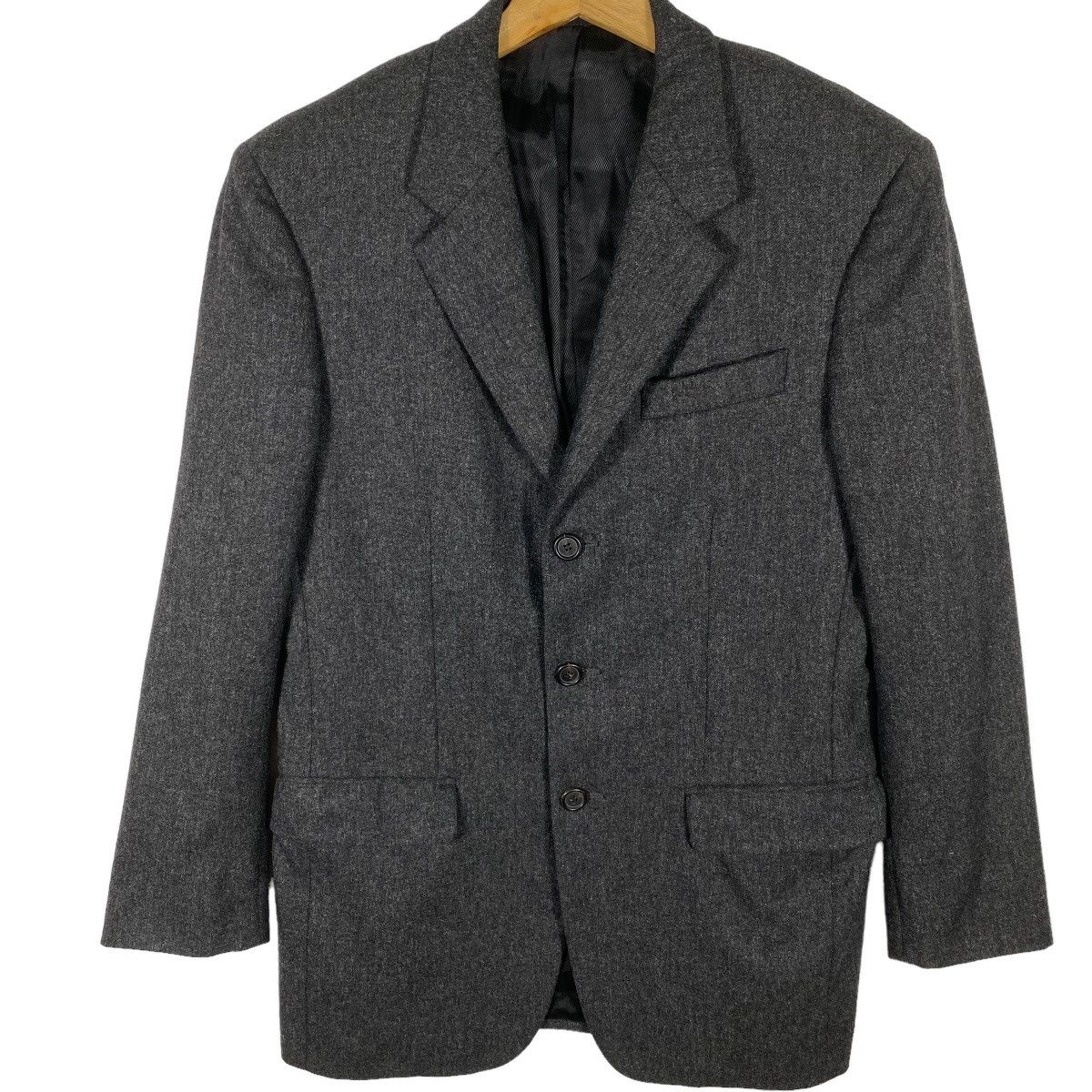 Vintage Prada Wool Blazer Size 46 Dark Grey Colour - 4