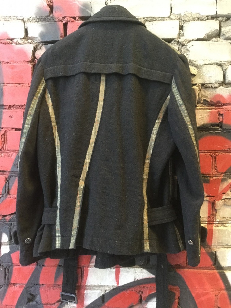 NEW ARCHIVE Y's asymmetric double breasted belted jacket - 3