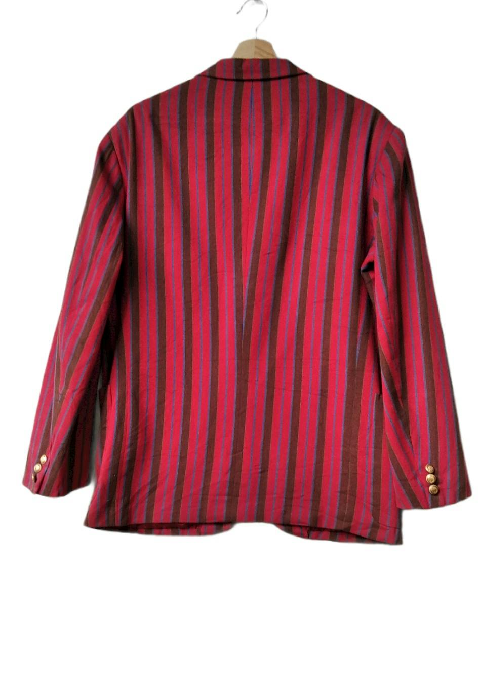 Vintage Designer Striped Canvas Style Suit/L Size - 3