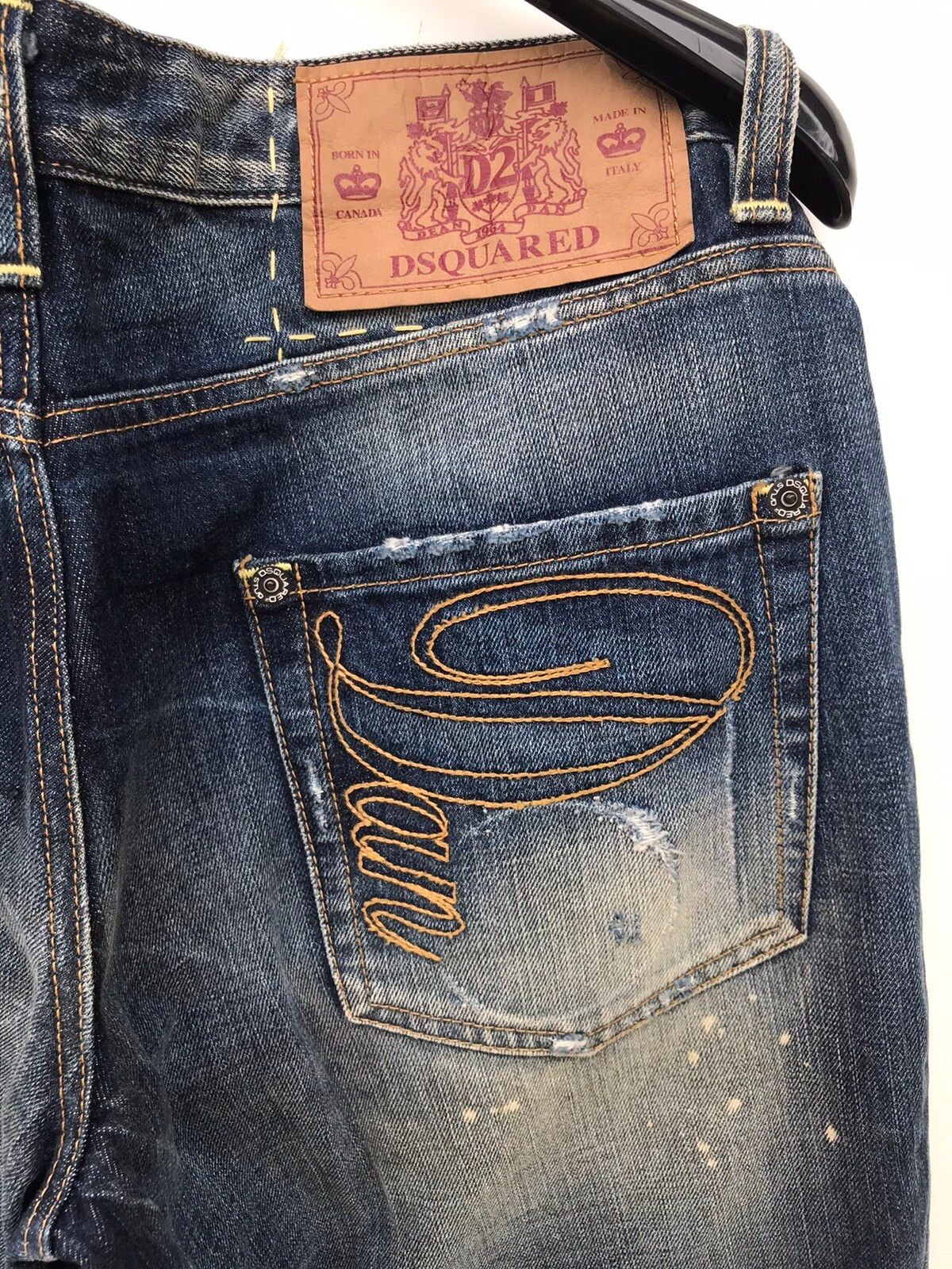 Vintage Dsquared2 Denim Jeans Rare Design - 4