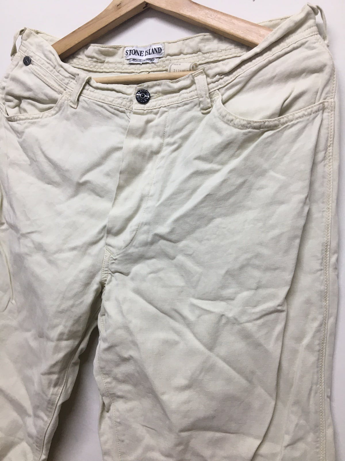 vintage stone island marina white pants - 2