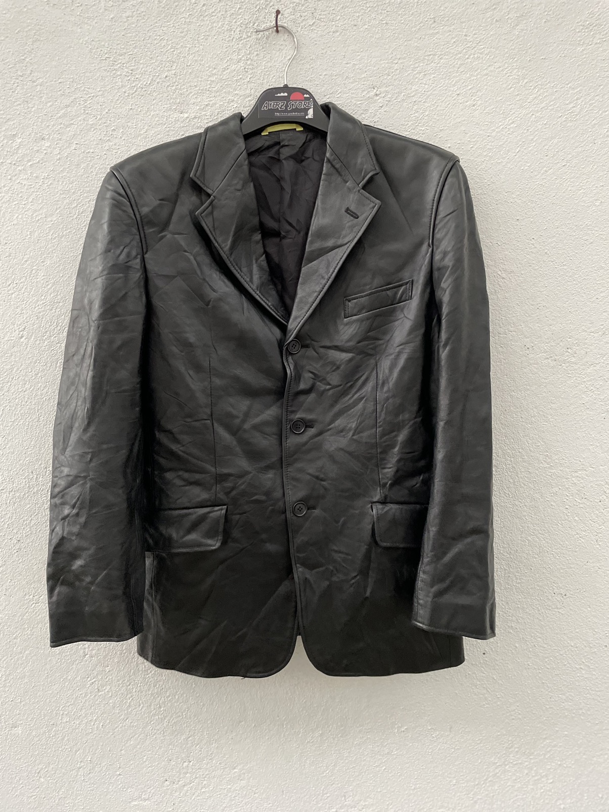 Vintage paul smith london leather jacket button up S sz