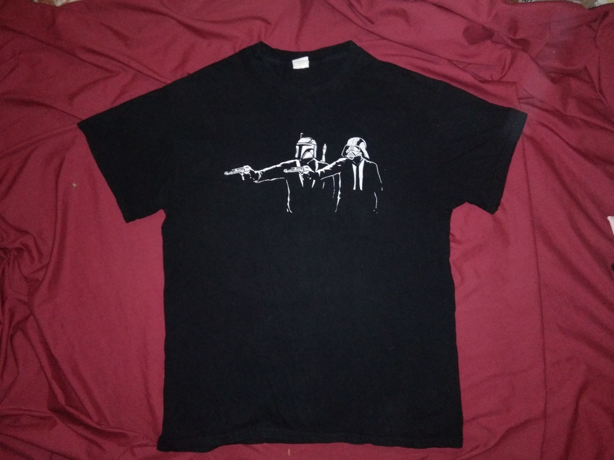 Vintage - VTG Y2K 2000s Pulp Fiction x Star Wars tshirt parody movie - 2